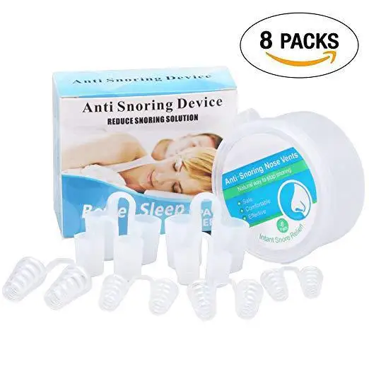 

8pcs Healthy Sleeping Aid Equipment Stop Snoring Magnetic Anti Snore Apnea Nose Clip Mini Transparent Anti-Snoring Device