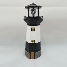 1 шт. черный Солнечный роторный маяк-лампа на солнечных батареях декоративный светильник для двора дорожка газон сад патио вилла декоративный фонарь