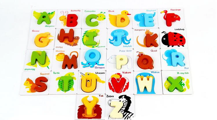 Educativos do Bebê Jogos de Aprendizagem Flash para Crianças de Madeira Livro de Cartões Inglês Carta Crianças 6 High Quality