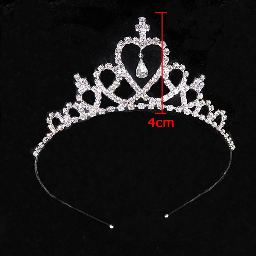 carddoor Sparkling Tiara Crown Bridal Flower Girls Children Crystal Rhinestone Wedding Hairbands Pageant Prom Hair Accessories