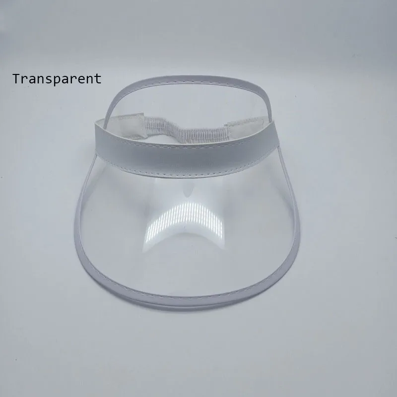 

Empty Top Plastic pvc Sun Hat 12 Colors Outdoor Travel Fashion Summer Sun Hat Unisex Telescopic Belt Visor