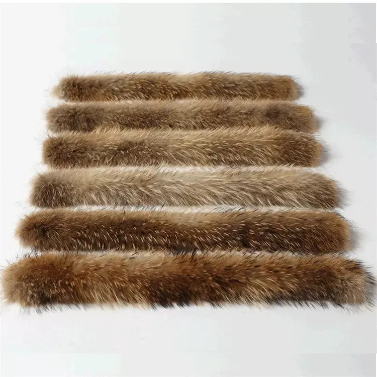 100% Real Fox/Raccoon Big Fur Collar For Hooded Coat Fur Trim For Coat
