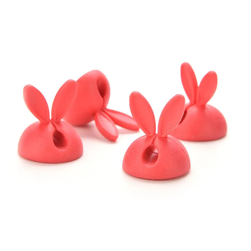 4 шт./лот держатель USB зарядного устройства подставка Органайзер провод шнур розовый Kawaii заколка кролик школьные принадлежности 2,4 см* 2,8 см