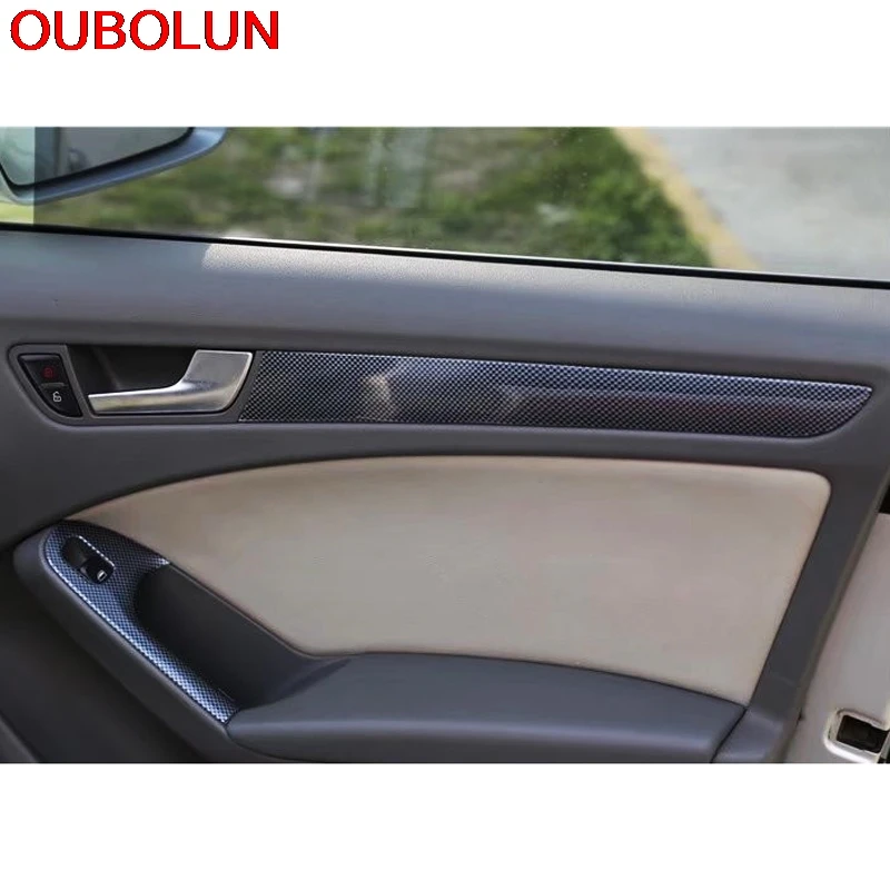 OUBOLUN для Audi A4L 2009 2016 пластиковая краска из углеродного волокна Передняя шестерня