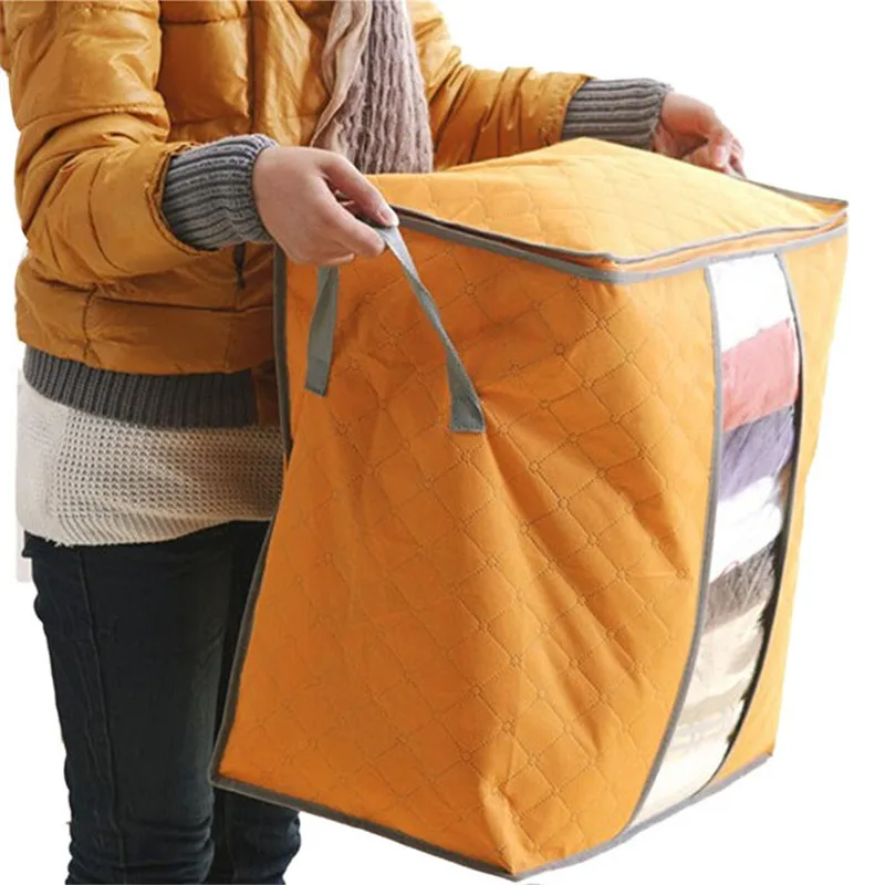 السفر حقيبة المحمولة واق من المطر مقسم حقيبة غير المنسوجة Underbed الحقيبة مكعبات تعبئة مربع الخيزران الملابس الأمتعة حقيبة