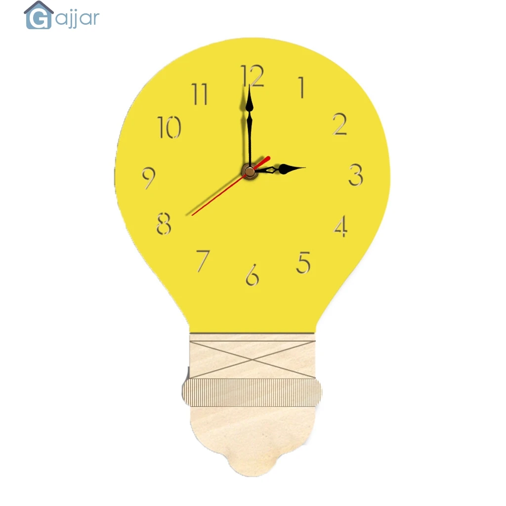 Горячая Милая лампа в скандинавском стиле настенные часы с тихим ходом деревянные часы для дома гостиная сумка-холодильник 19MAY30