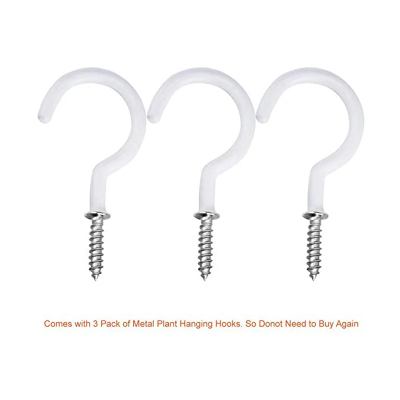 3 Pack Plant Hangers With Ceiling Hooks For Flower Pot Indoor