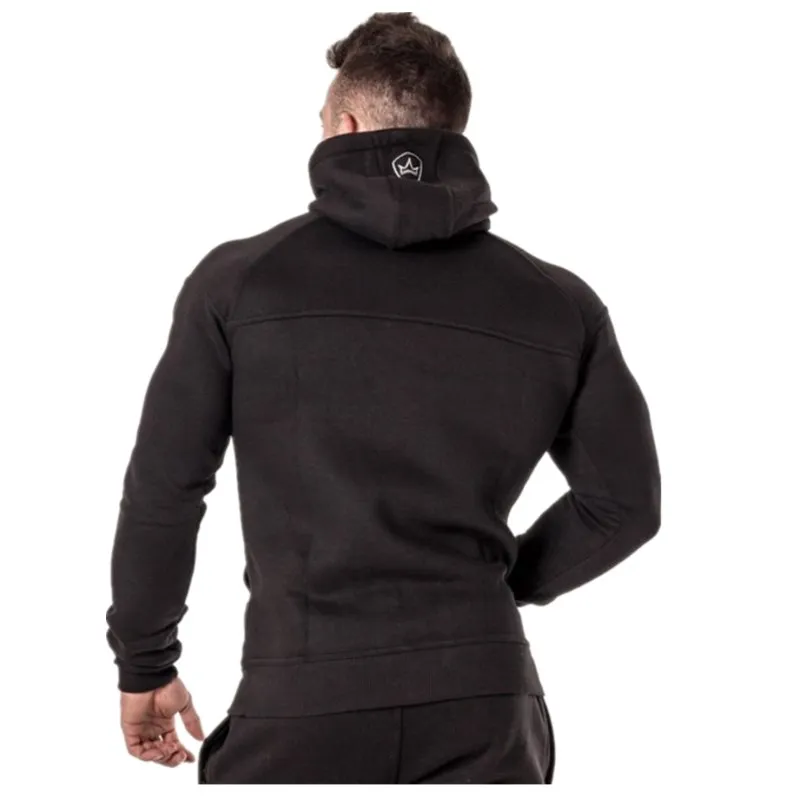 MLCRIYG  Fall 2019 New Cotton Men's Fashion Gyms Sports Outdoor Leisure Jogger Sports Zip Hoodie Hot Sale 4-Color m-xxl