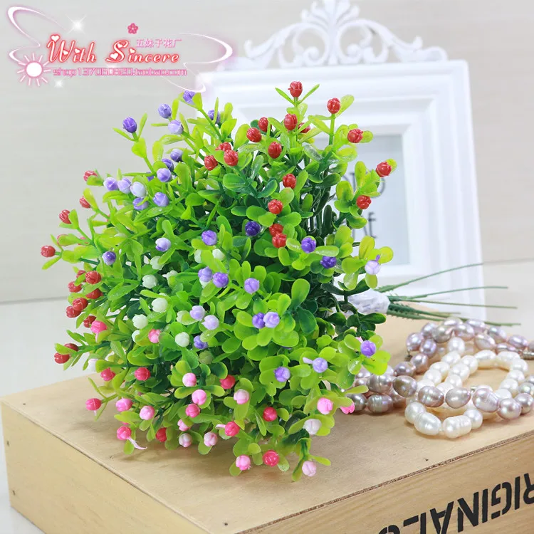 

grain plants plastic flower vase flower simulation leaves green flowers garden Home Furnishing mounted shooting props