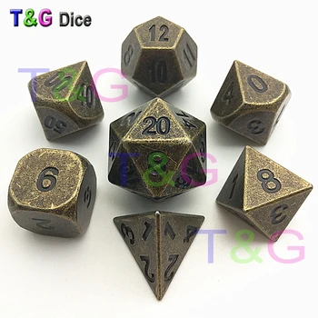 

D4 D6 D8 D10 D00-90 D12 D20 Metal Dice with Box Zinc Alloy T&G Hot Game