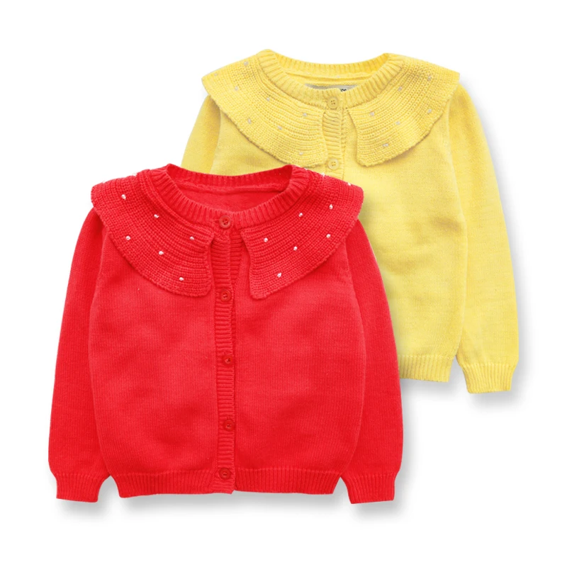

Casual Girls Cardigans Sweater Solid Girls Sweaters Coats Spring Autumn Thin Cardigan For A Girl Brand Children's Sweaters 2-7 Y