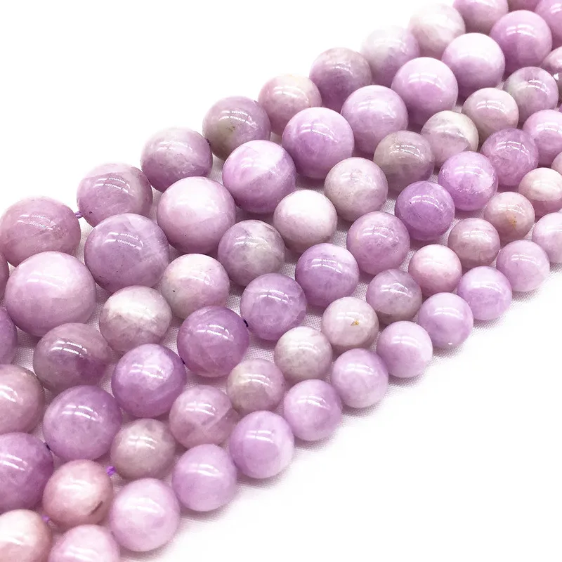 

38 cm Nature stone Kunzite A B Quality 8 mm 10 mm Round Ball beads For D I Y Bracelet Necklace Earrings Pretty Stone Crystal