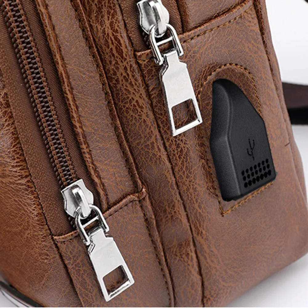 Мужская сумка для зарядки через usb, Мужская нагрудная сумка на заказ, ПУ ПВХ сумка на плечо, диагональная посылка, сумка-мессенджер, дорожная сумка, сумки через плечо