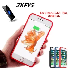 ZKFYS 7000 mAh портативное зарядное устройство большой емкости чехол для iPhone 6 6 S Plus Ультра тонкое быстрое зарядное устройство крышка батареи