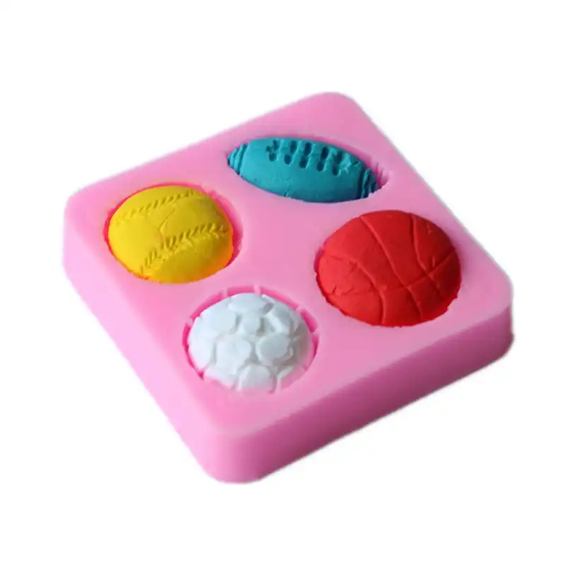 football basketball tennis sport balls form fondant sugar candy