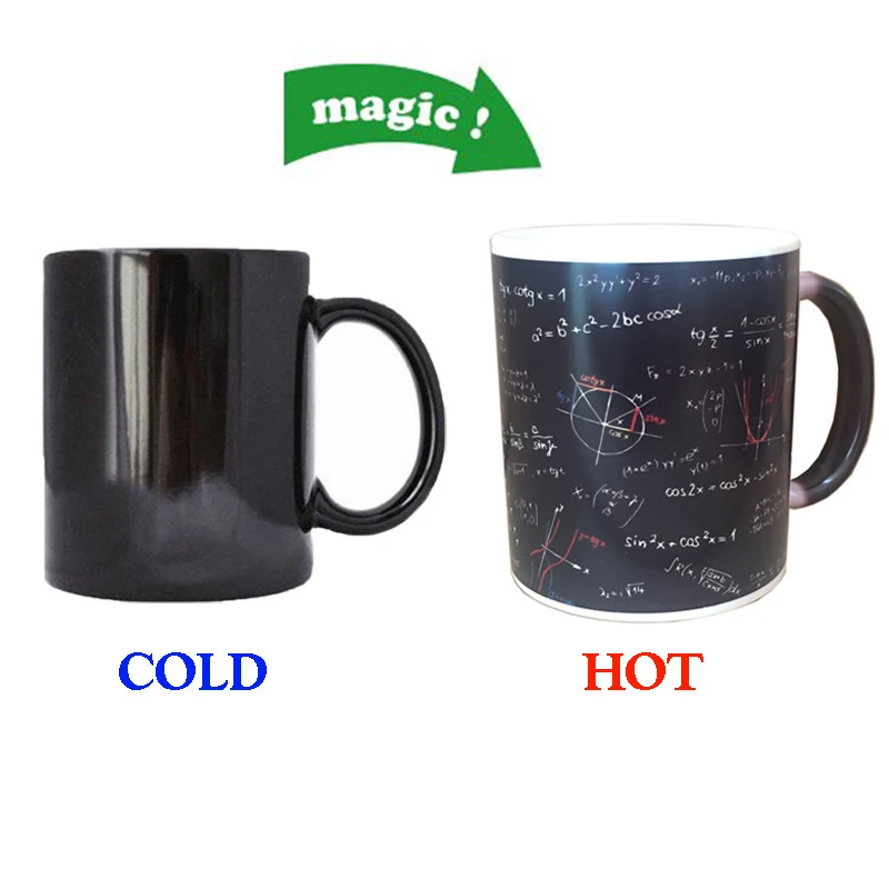 

Mathematical Formulas Print Coffee Mug Heat Reveal Ceramic Water Cup 350ml