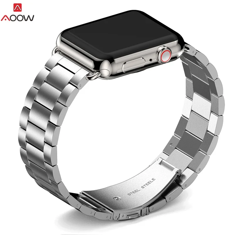 

AOOW Stainless Steel Watchband For Apple Watch 38mm 42 40mm 44 Men Women Replacement Bracelet Band Strap for iwatch 1 2 3 4