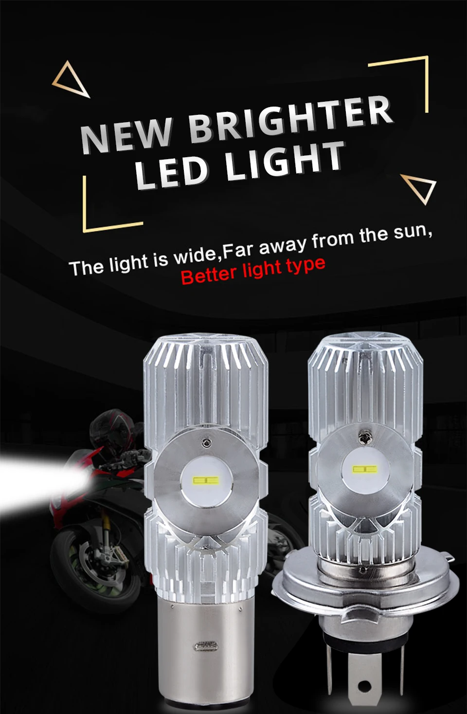VooVoo H4 LED BA20D LED Motorcycle Headlight Bulbs 20W 2400LM 6000K HS1 Led Moto Motorbike Headlamp Lighting Electric Car Lights_01 (1)