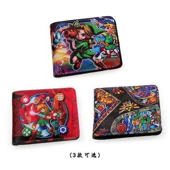 

Fantasy Legend of Zelda Short Folding Wallet Animation Card Money Wallets Lovely Cartoon Leather Purse Gift Kids Wallets