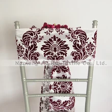 100 шт белая черная Тафта стул из флока лента на стул для украшения свадьбы