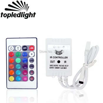 

Portable Lighting Accessories Aduio Sound Music IR LED Controller With 24 Key Infrared Remote Control For LED Strip Light