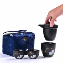 Портативный один горшок две чашки Путешествия Чайный набор японский чайный набор кунг-фу фильтр с чайной чашкой