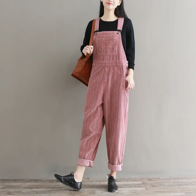 pink corduroy jumpsuit