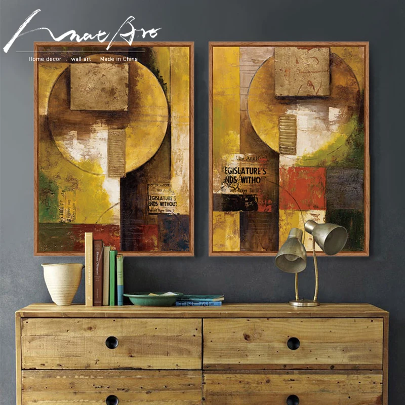 Abstract Vintage Painting 2 Piece Collection 1