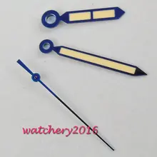 Фирменная новинка синий край желтый часы руки высокое качество fit Miyota 8205 8215 821A mingzhu 2813 движение