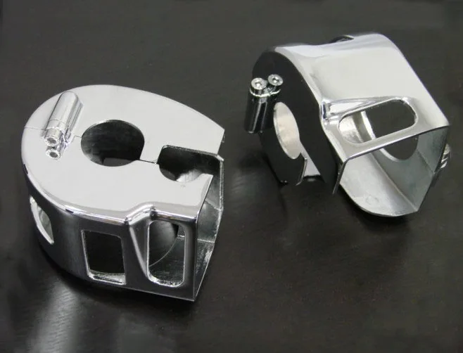 

CHROME SWITCH HOUSING COVERS for Kawasaki Vulcan VN 1500 1600 Classic Nomad Yamaha V-Star 650 Classic Silverado.