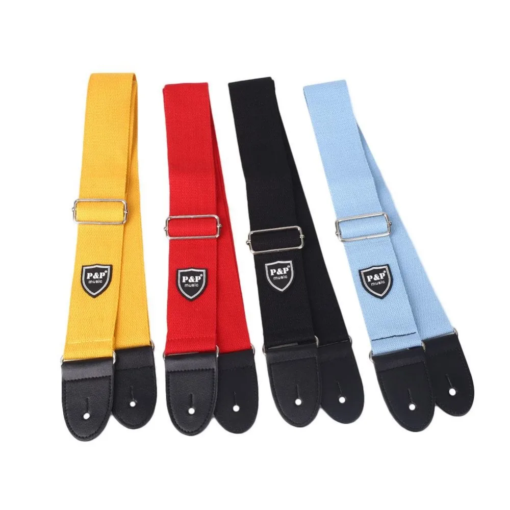 Adjustable Guitar Belt Woven Cotton Acoustic Electric Folk Guitar Bass