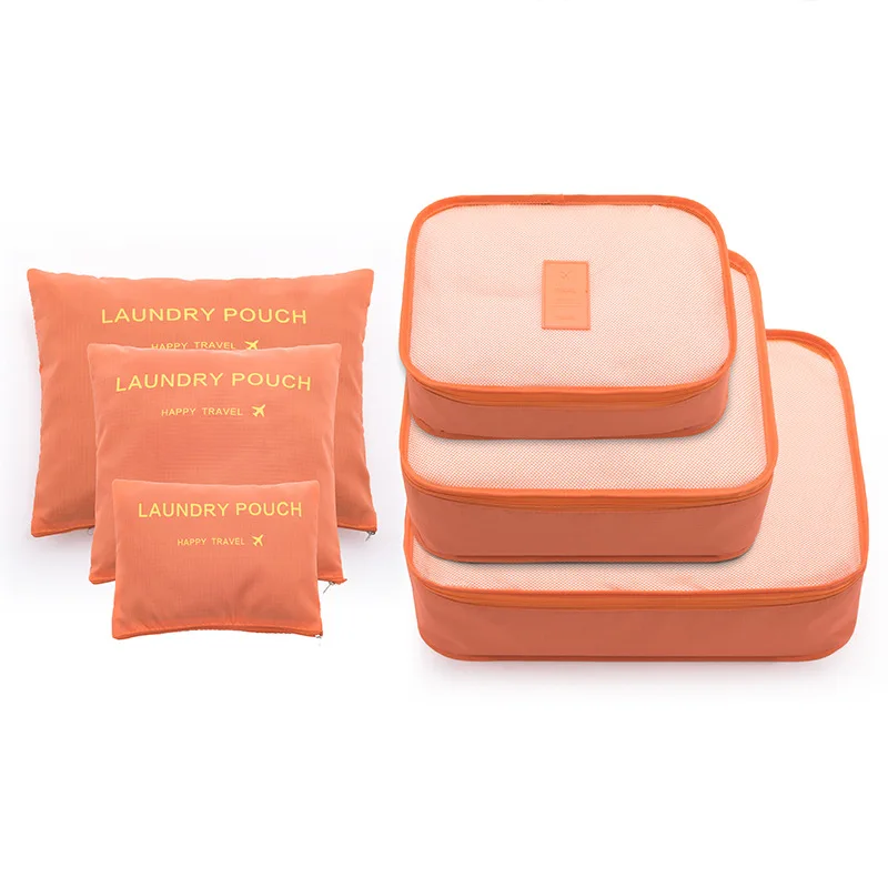 6 in 1 Travel suitcase organizer sets storage case/bag large/medium/small one set solid color luggage bag for cloth sort out 6 in 1 Travel suitcase organizer sets storage case/bag large/medium/small one set solid color luggage bag for cloth sort out
