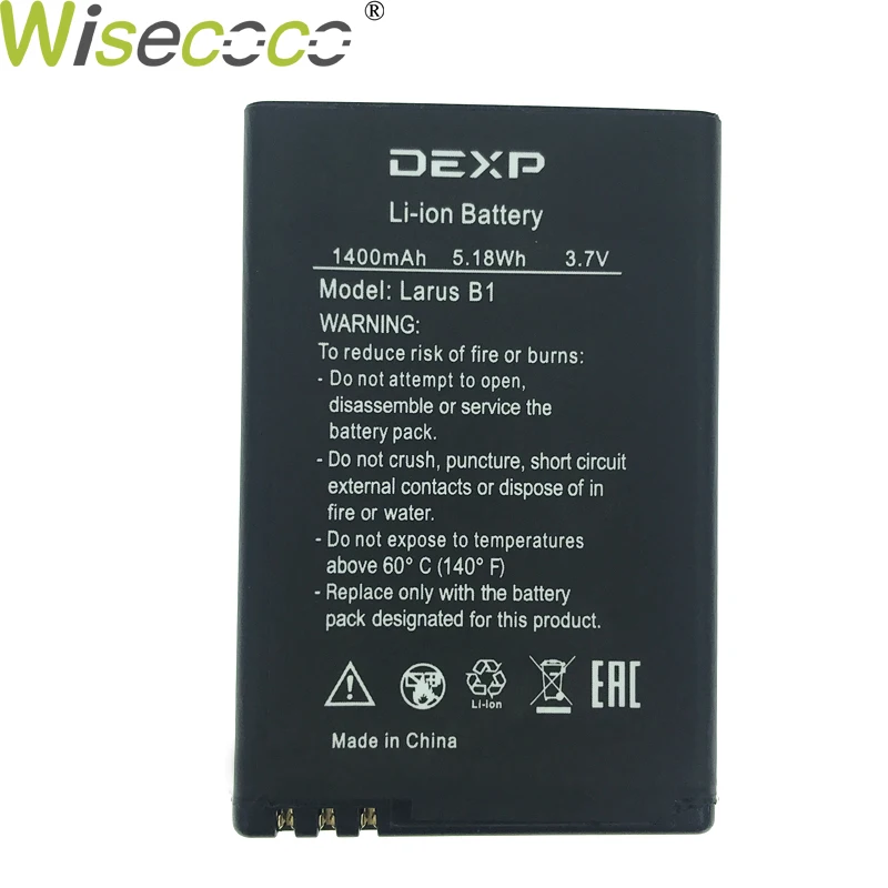WISECOCO 2 шт новый оригинальный 1400mAh Larus B1 B 1 аккумулятор для DEXP мобильного телефона