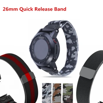 

Milanese Loop Watch Band For Fenix 5X/5X Plus/3HR Quick Release Replacement Strap for Garmin Tactix Bravo/Desent MK1/D2 charlie