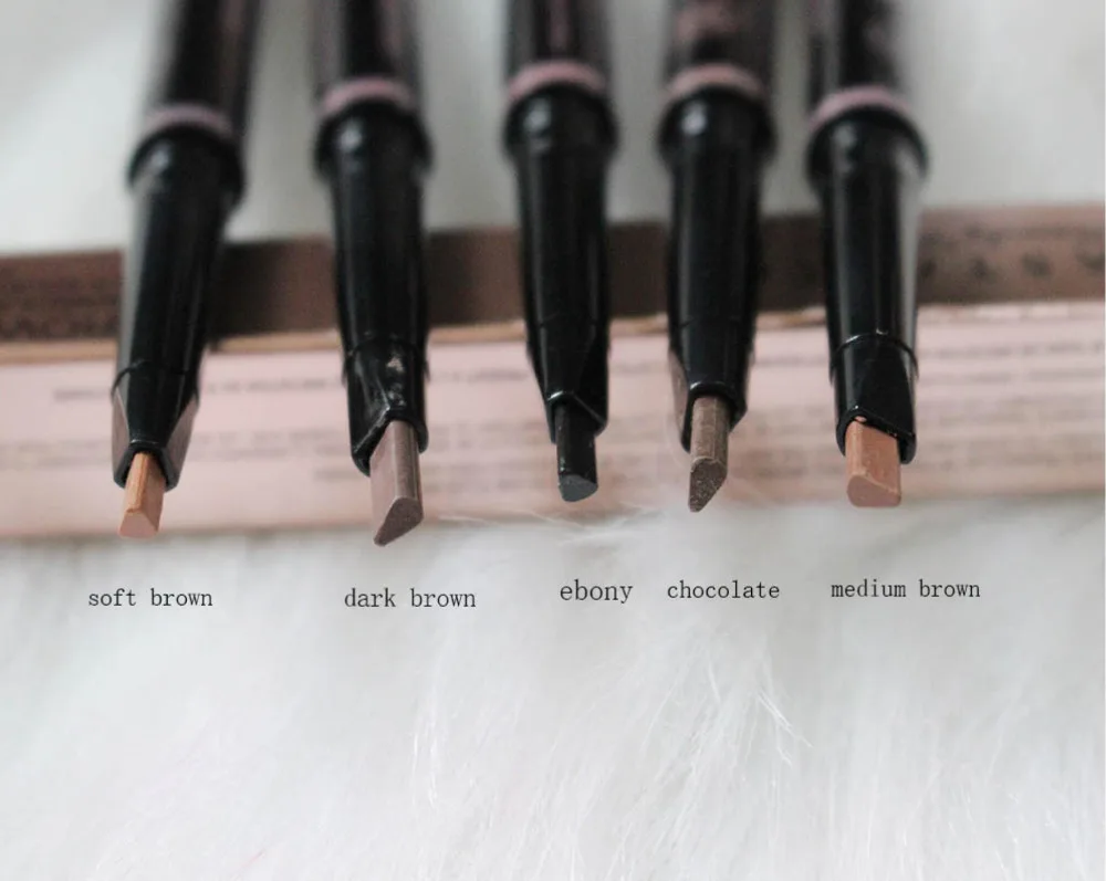 

12pcs/lot! Hot makeup brow definer triangular brow pencil crayon a sourcils triangulaire waterproof EPACKET shipping