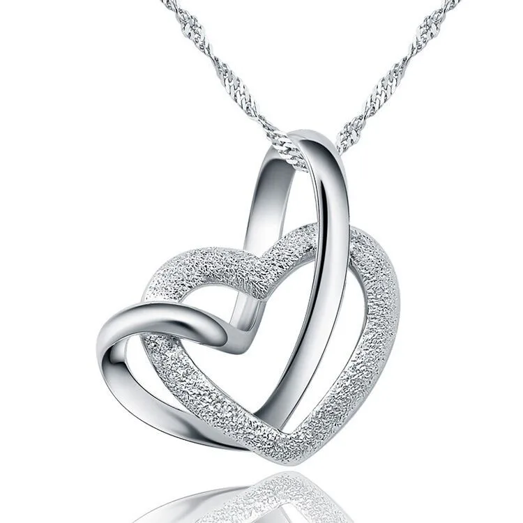 Touching The Double Heart Necklace Heart Shaped Pendant ...