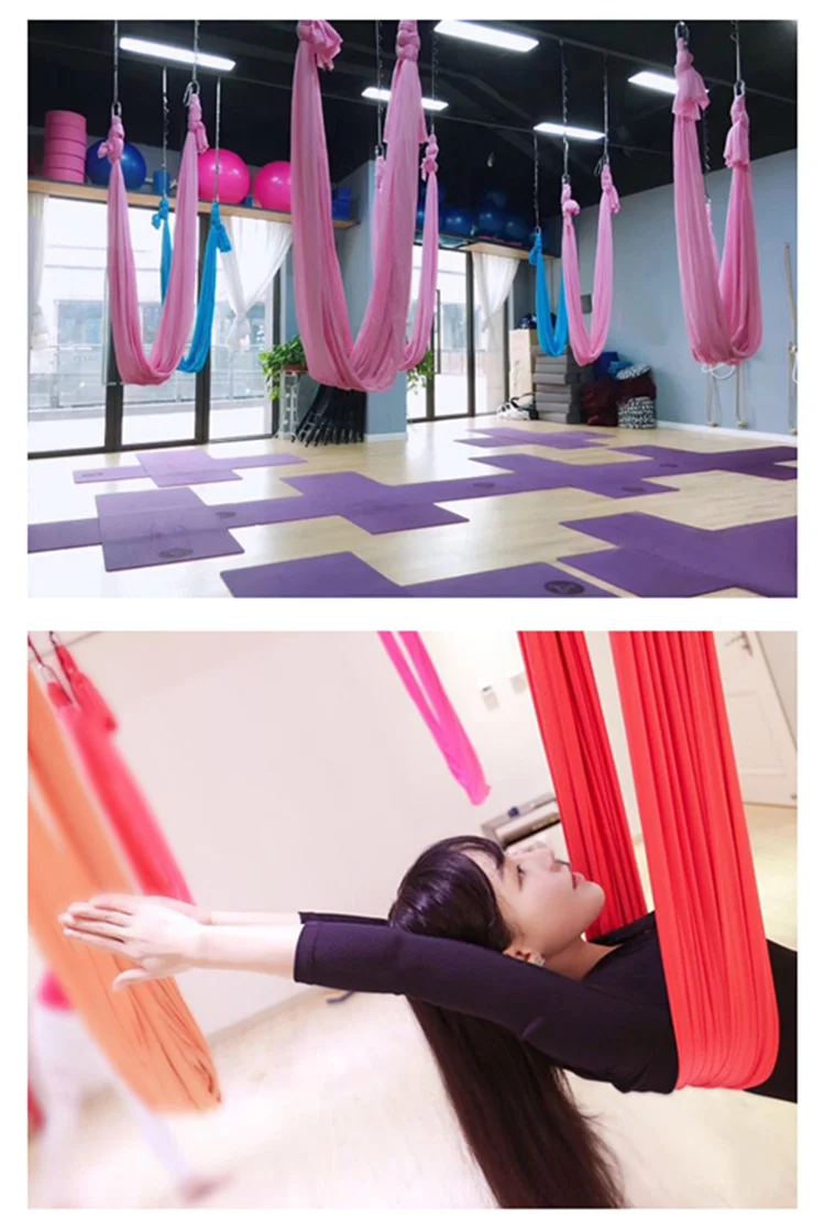 Prior Fitness Top Quality Nylon Tricot Yoga Hammock Fabric 4Mx2.8M Anti Gravity Aerial Yoga Hammock Silks -Quality Guarantee (17)