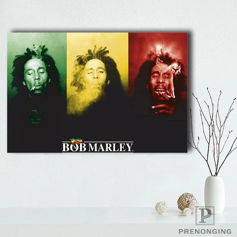 

Canvas Poster Silk Fabric BOB MARLEY - FLAG (EM-2-102) Custom HD Home Decor Retro Classic Vintage@190414-H-31