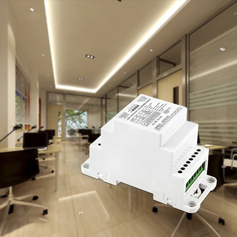 Bc 331 Din din рейка 0 10 в 1 В к ШИМ светодиодный Диммируемый драйвер Dc12 24V вход 18A * 1Ch