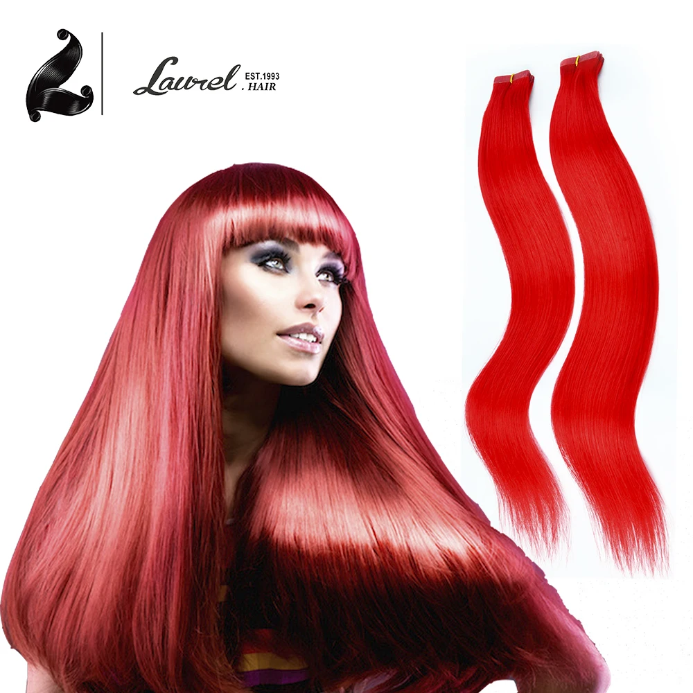 Skin Weft Tape Hair Extensions 20Pcs/Set 1.5G Wine Red Hair Extensions