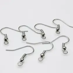 100 шт. серебряные серьги уха французский крюк Провода уха Провода Горячая 18*1 мм DIY ручной серьги ушной крючок