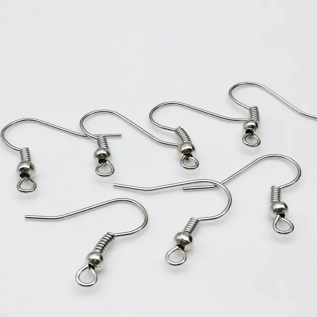 100pcs Silver Earring Ear French Hook Wire Earwire Hot 18 1mm Diy 100pcs Silver Earring Ear French Hook Wire Earwire Hot 18 1mm Diy Manual Earrings