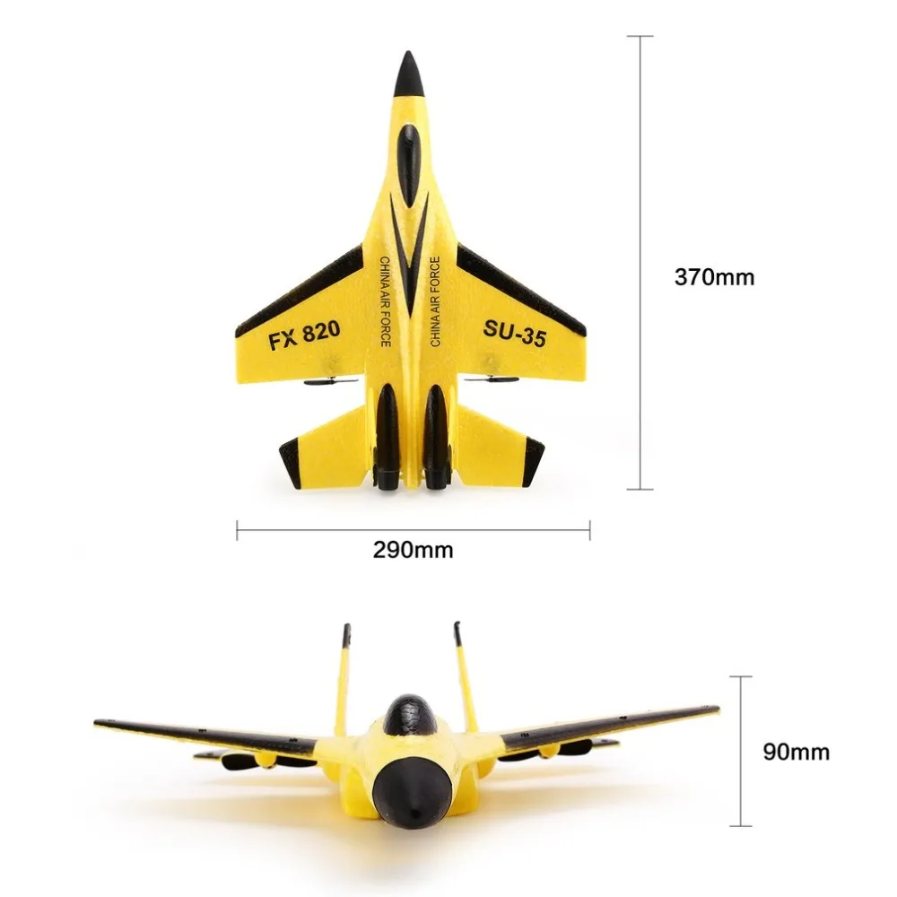 FX FX-820 2,4G 2CH пульт дистанционного управления SU-35 планер 290 мм размах крыльев EPP микро Крытый RC самолет с неподвижным крылом летательный аппарат БПЛА RTF