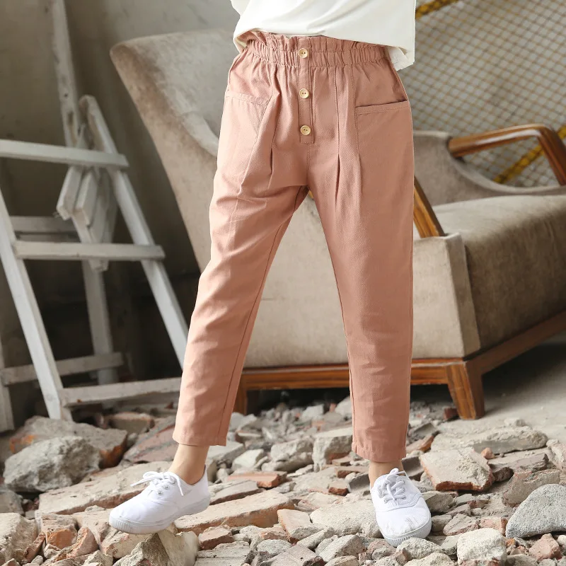 

Kids Girl Pants Casual Children Solid Color Trousers 95% Cotton Soft Leegings for Teenage Toddler Baby Sport Pant 3t 4t 8 12 13Y