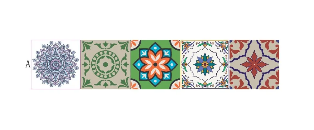 Марокканский Стиль, красочные ретро плитки, стикер на стену, плитка для ванной и кухни, линия талии, обои, ПВХ, водонепроницаемая линия талии, художественная роспись