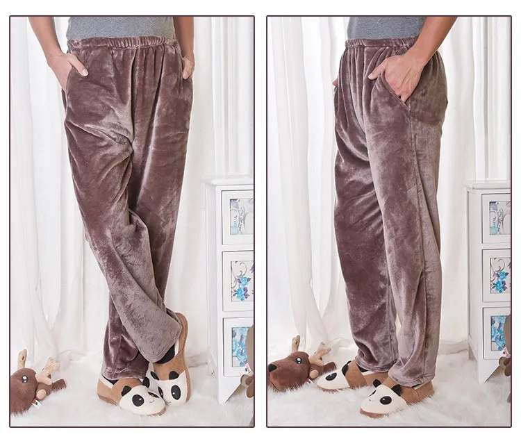 Новинка, осенне-зимние пижамные штаны, женские и мужские пижамы, Мужская утолщенная фланелевая штаны, женские пижамные штаны для сна, Q722