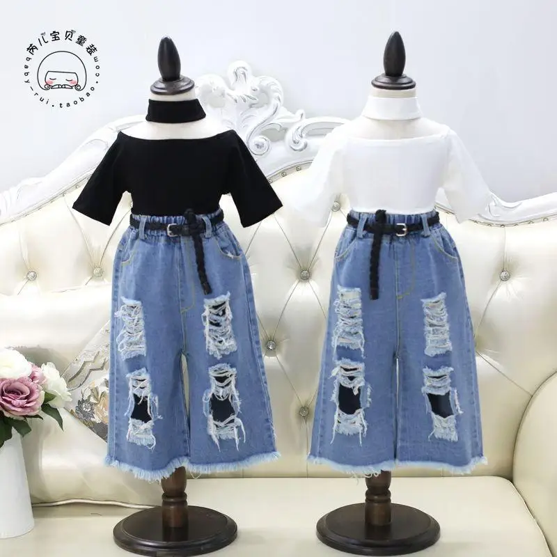 2017-new-spring-summer-baby-girls-jeans-holes-novelty-style-children-pants-for-sprot-party-solid