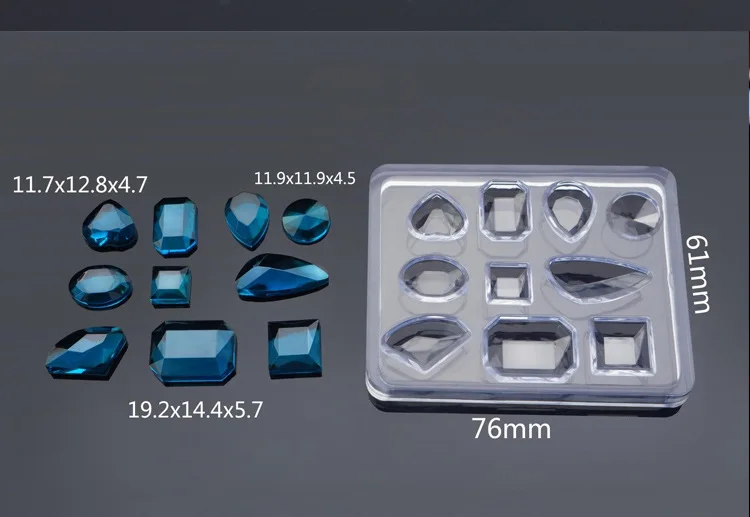1 шт прозрачные хрустальные стразы, силиконовая форма, сделай сам, инструмент для изготовления ювелирных изделий, формы, УФ-отверждаемая эпоксидная смола, декоративное ремесло