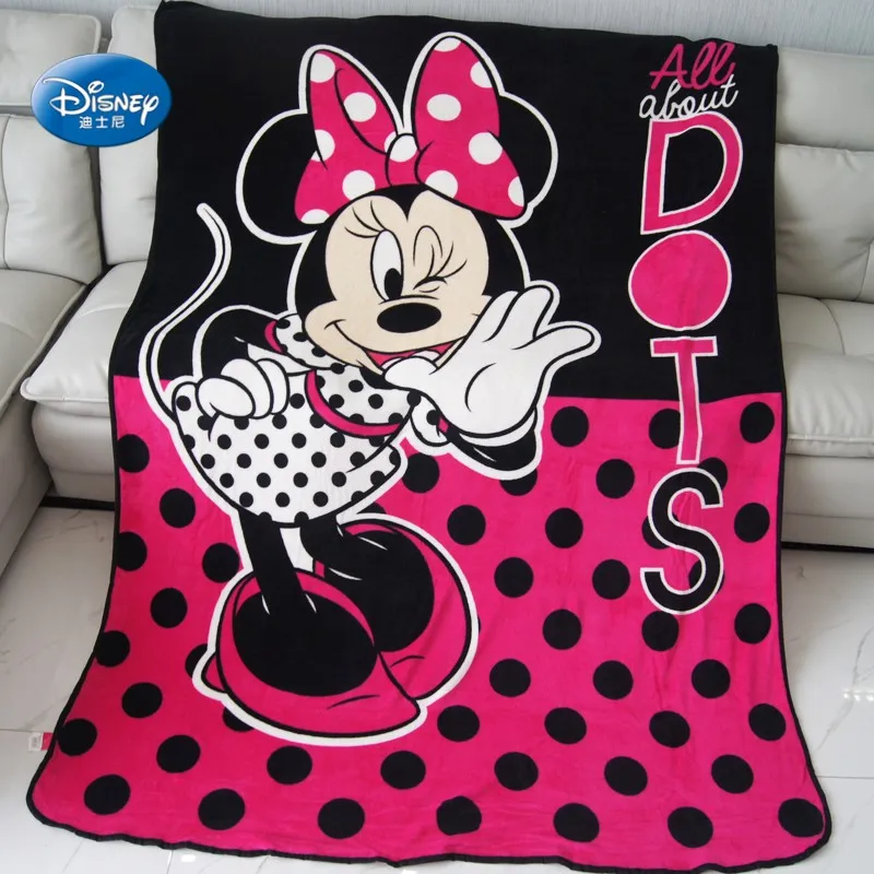 Disney Cartoon Black Polka Dots Minnie Mouse Fuchsia Cozy Plush Throw Blankets 62x90inches For Girls Flatsheet 1 2m Bed Gift Blankets Aliexpress