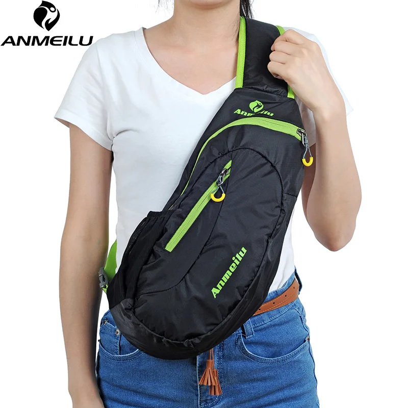 

8L Waterproof Nylon Small Sports Chest Bag,Women Men's One Single Shoulder Crossbody Outdoor Bag Backpack 4 colors